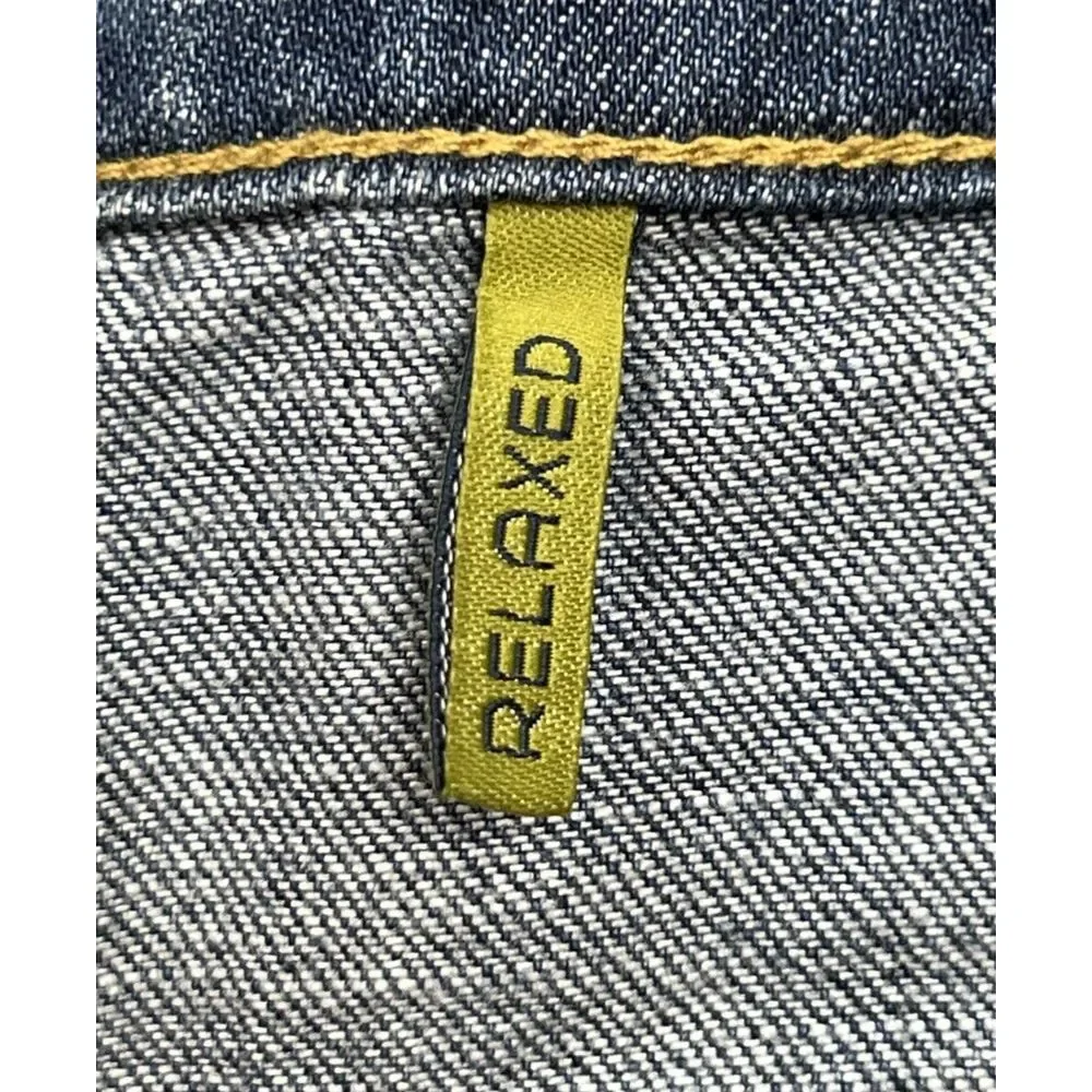 Sneak Peak Womens Medium Blue Relaxed‎ Straight Leg Cuffed Distressed Jeans NWT